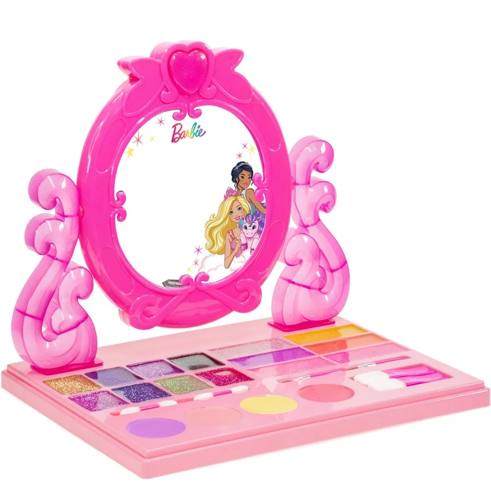 Barbie Cosmetic Vanity Mirror Makeup Set Lights Up Music